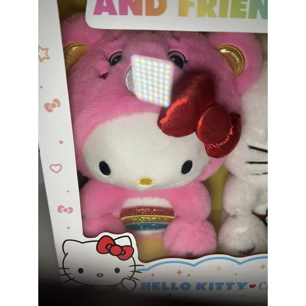 Hello Kitty Loves Cheer Bear 10" Collectible Care Bears Plush 2-Pack - Soft - Picture 2 of 6